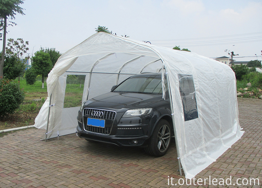 Farma di acciaio in acciaio PE di alta qualità esterno per auto coperto portatile a baldacchino auto